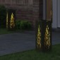 vidaXL Ηλιακό LED Φως Δρόμου 2 τμχ. Θερμό λευκό 18 x 18 x 50 εκ.