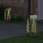 vidaXL Ηλιακό LED Φως Δρόμου 2 τμχ. Θερμό λευκό 18 x 18 x 50 εκ.