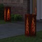 vidaXL Ηλιακό LED Φως Δρόμου 2 τμχ. Θερμό λευκό 18 x 18 x 50 εκ.