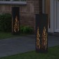 vidaXL Ηλιακό LED Φως Δρόμου 2 τμχ. Θερμό λευκό 18 x 18 x 80 εκ.