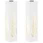 vidaXL Ηλιακό LED Φως Δρόμου 2 τμχ. Θερμό λευκό 18 x 18 x 80 εκ.