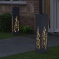 vidaXL Ηλιακό LED Φως Δρόμου 2 τμχ. Θερμό λευκό 18 x 18 x 80 εκ.