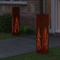 vidaXL Ηλιακό LED Φως Δρόμου 2 τμχ. Θερμό λευκό 18 x 18 x 80 εκ.