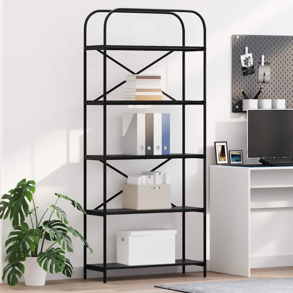vidaXL Ράφι Βιβλίων 5 επιπέδων 80 x 30 x 183 εκ Επεξεργασμένο ξύλο