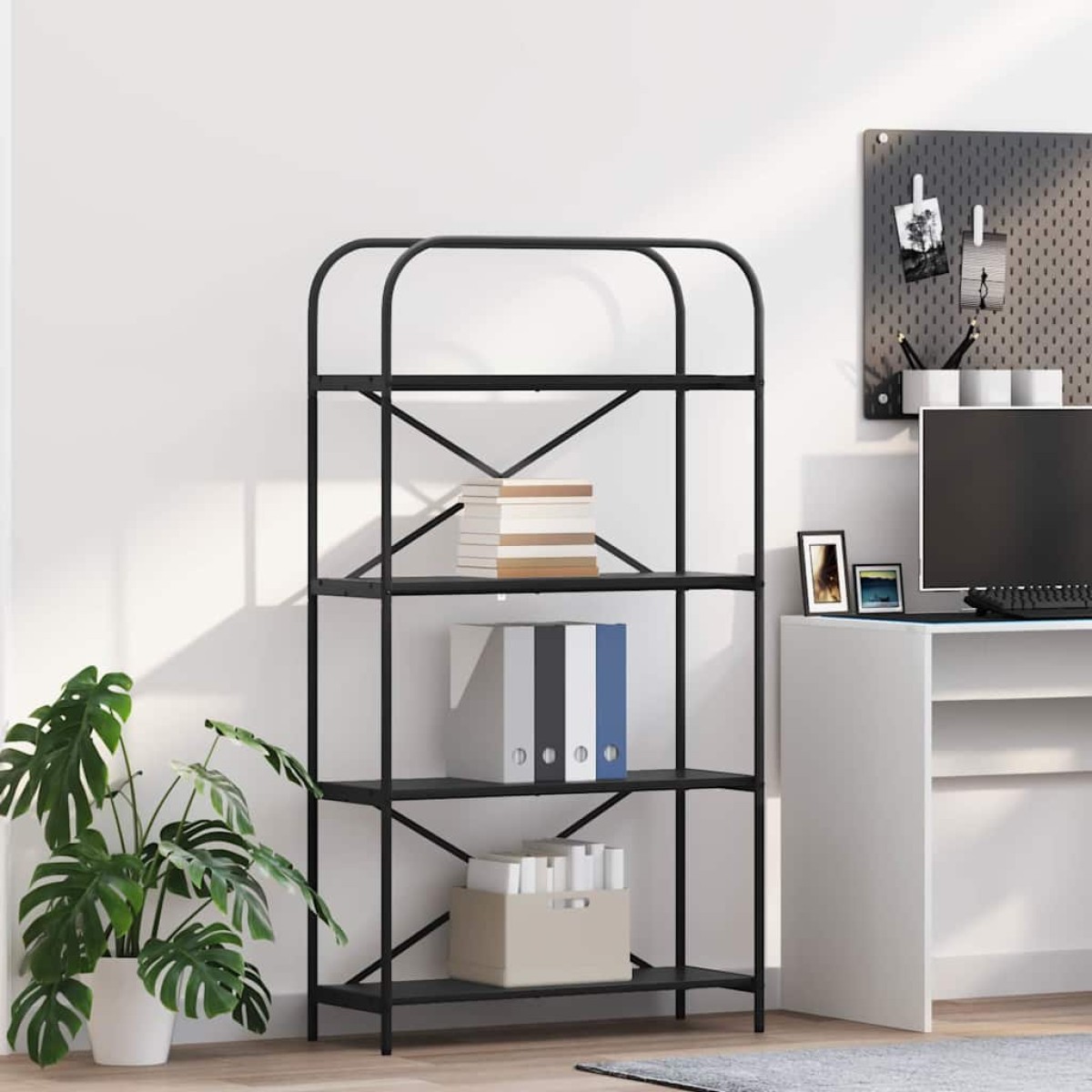vidaXL Ράφι Βιβλίων 4 επιπέδων 80 x 30 x 146 εκ Επεξεργασμένο ξύλο