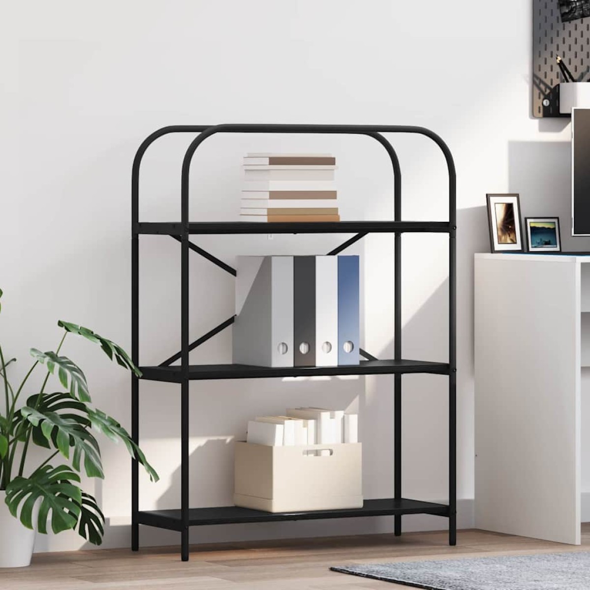 vidaXL Ράφι Βιβλίων 3 επιπέδων 80 x 30 x 109 εκ Επεξεργασμένο ξύλο