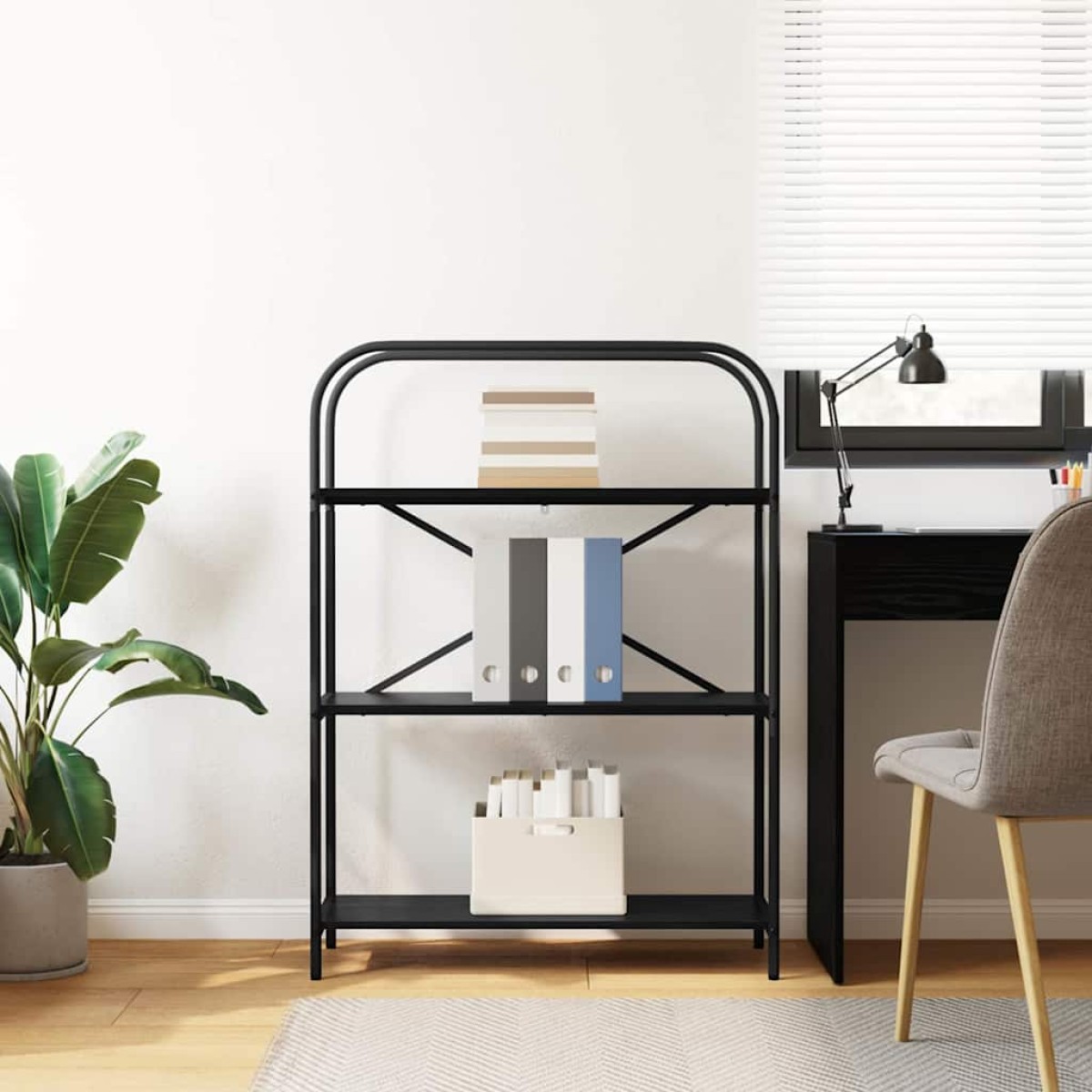 vidaXL Ράφι Βιβλίων 3 επιπέδων 80 x 30 x 109 εκ Επεξεργασμένο ξύλο