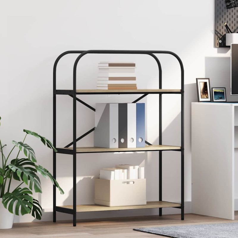 vidaXL Ράφι Βιβλίων 3 επιπέδων 80 x 30 x 109 εκ Επεξεργασμένο ξύλο