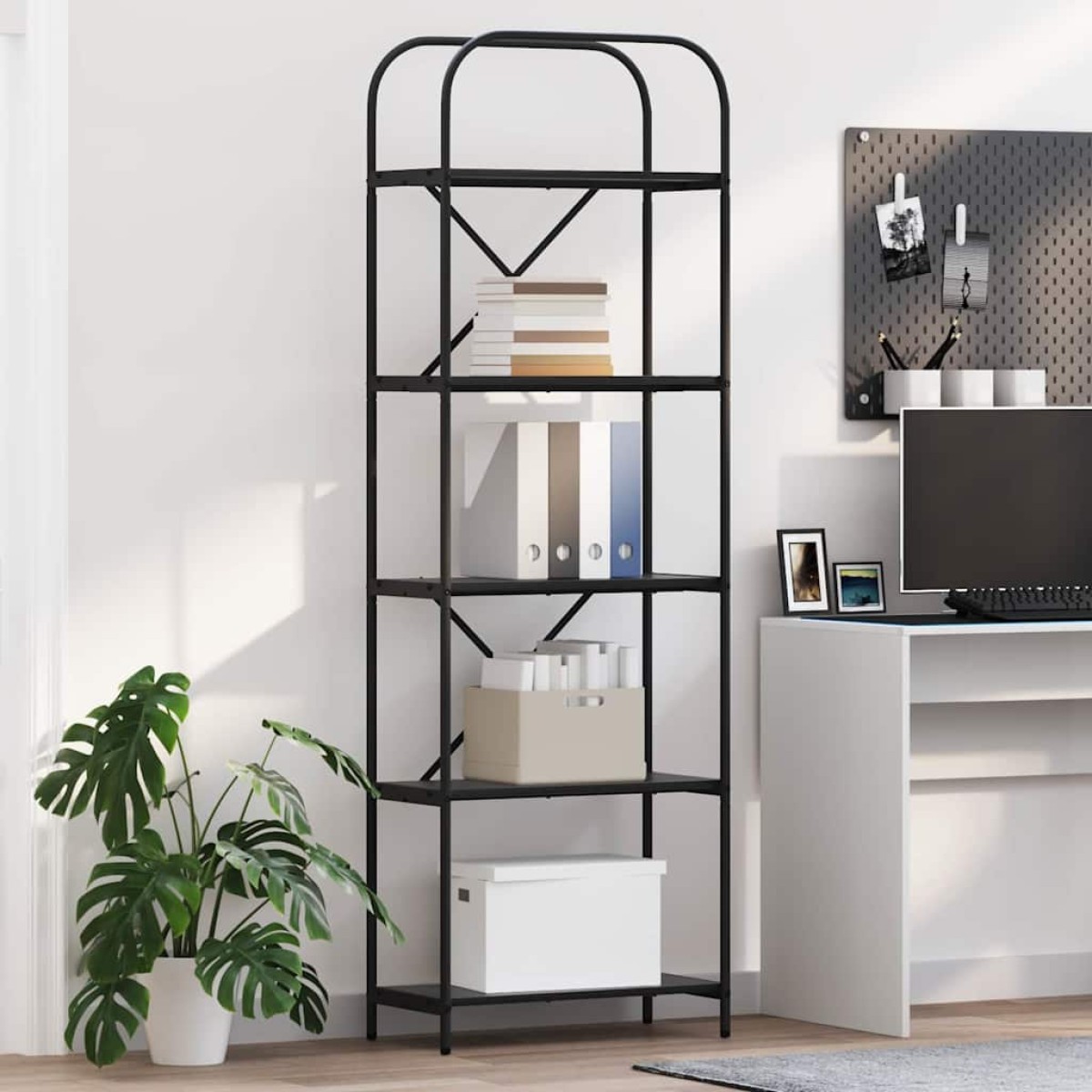 vidaXL Ράφι Βιβλίων 5 επιπέδων 60 x 30 x 183 εκ Επεξεργασμένο ξύλο