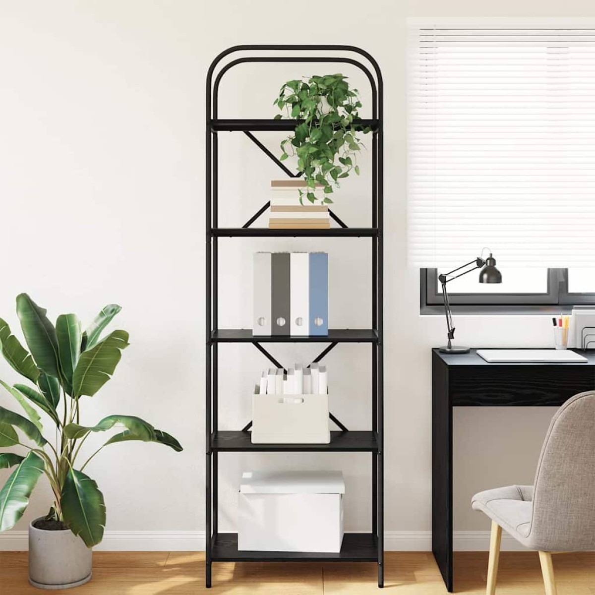 vidaXL Ράφι Βιβλίων 5 επιπέδων 60 x 30 x 183 εκ Επεξεργασμένο ξύλο