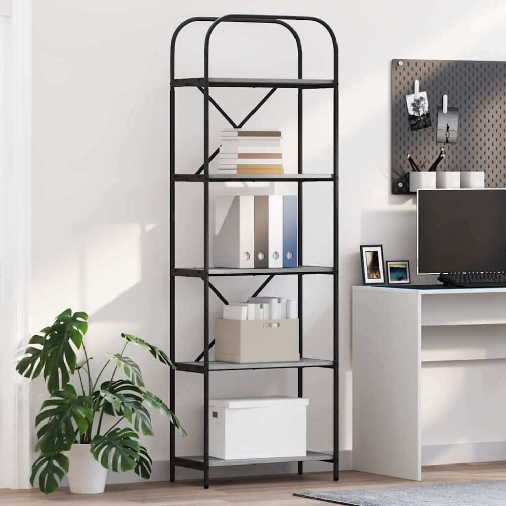 vidaXL Ράφι Βιβλίων 5 επιπέδων 60 x 30 x 183 εκ Επεξεργασμένο ξύλο
