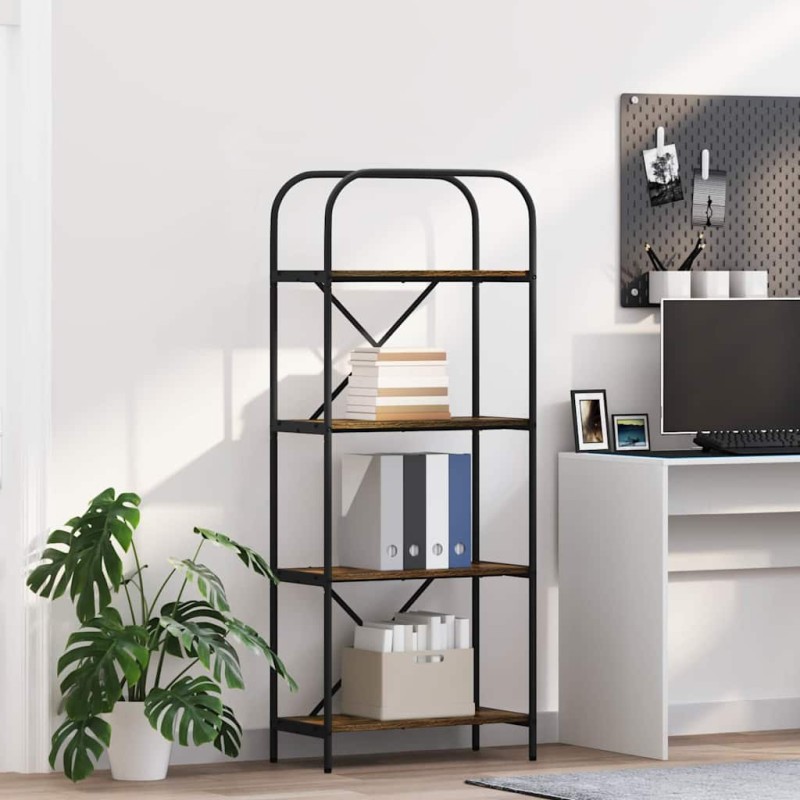 vidaXL Ράφι Βιβλίων 4 επιπέδων 60 x 30 x 146 εκ Επεξεργασμένο ξύλο