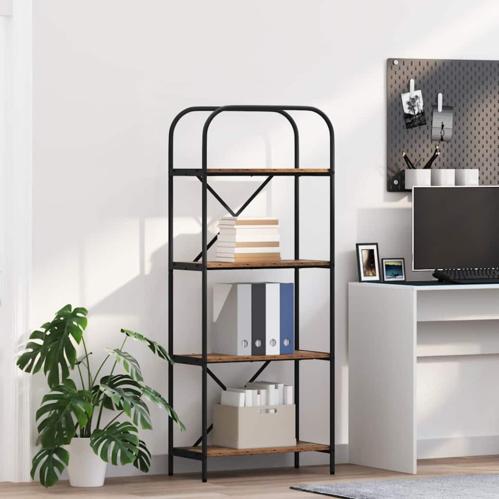 vidaXL Ράφι Βιβλίων 4 επιπέδων 60 x 30 x 146 εκ Επεξεργασμένο ξύλο