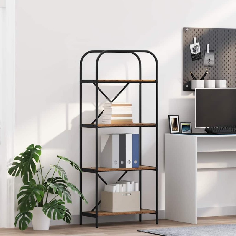 vidaXL Ράφι Βιβλίων 4 επιπέδων 60 x 30 x 146 εκ Επεξεργασμένο ξύλο