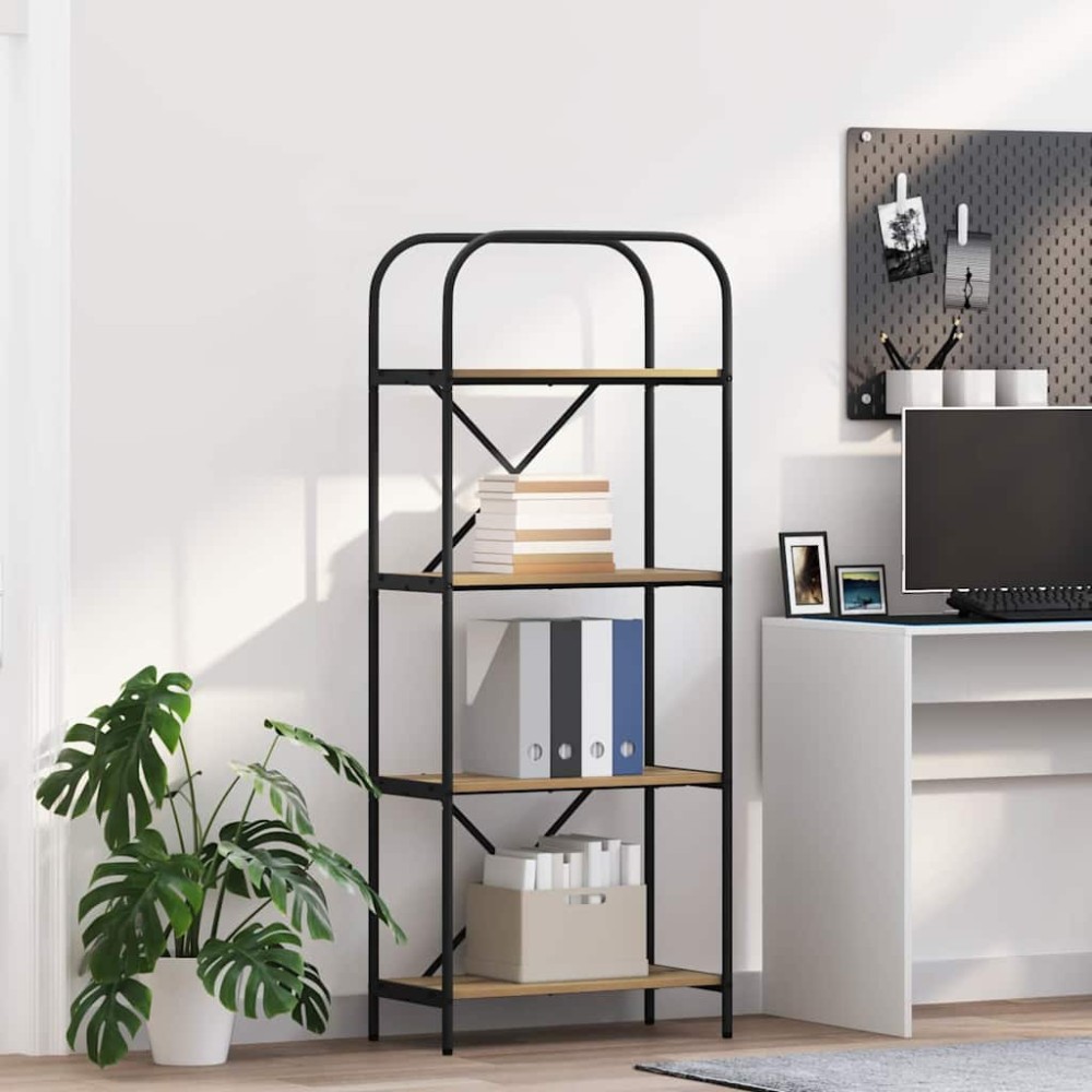 vidaXL Ράφι Βιβλίων 4 επιπέδων 60 x 30 x 146 εκ Επεξεργασμένο ξύλο