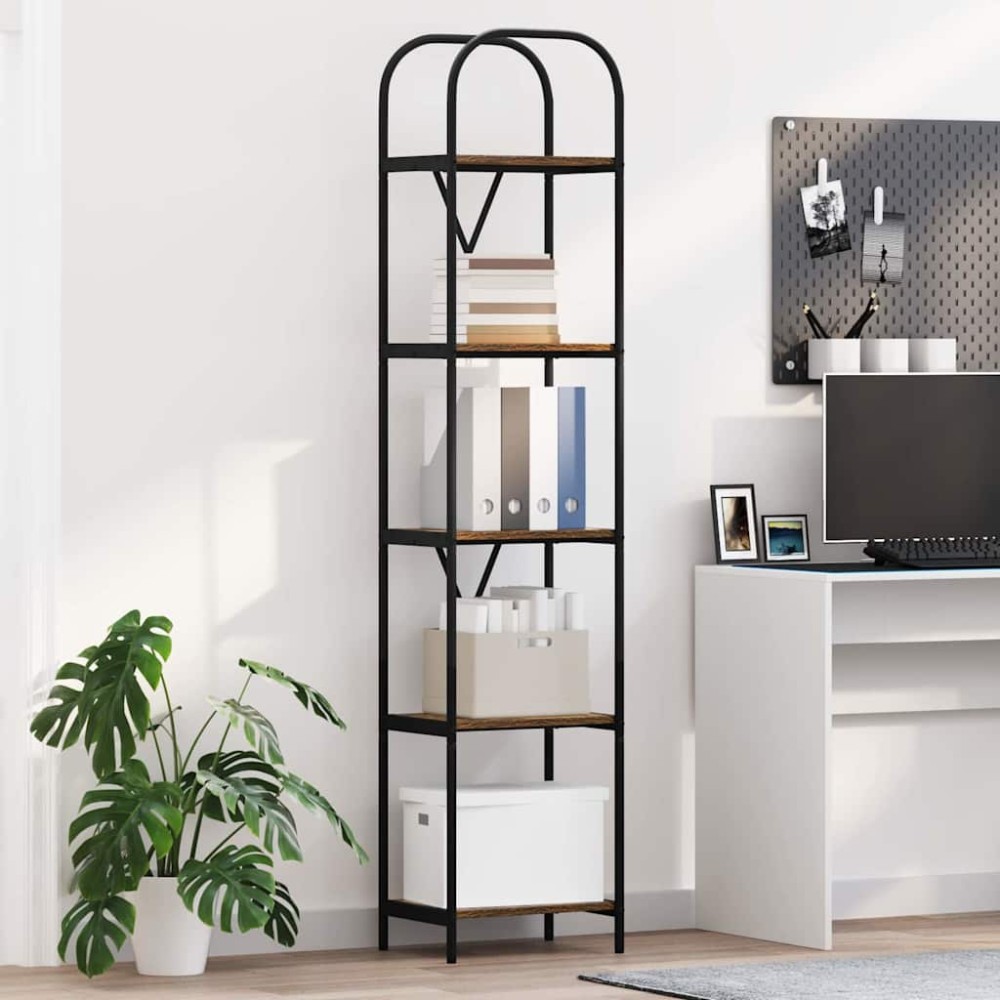vidaXL Ράφι Βιβλίων 5 επιπέδων 40 x 30 x 183 εκ Επεξεργασμένο ξύλο