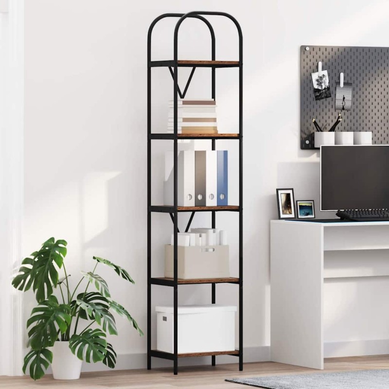 vidaXL Ράφι Βιβλίων 5 επιπέδων 40 x 30 x 183 εκ Επεξεργασμένο ξύλο