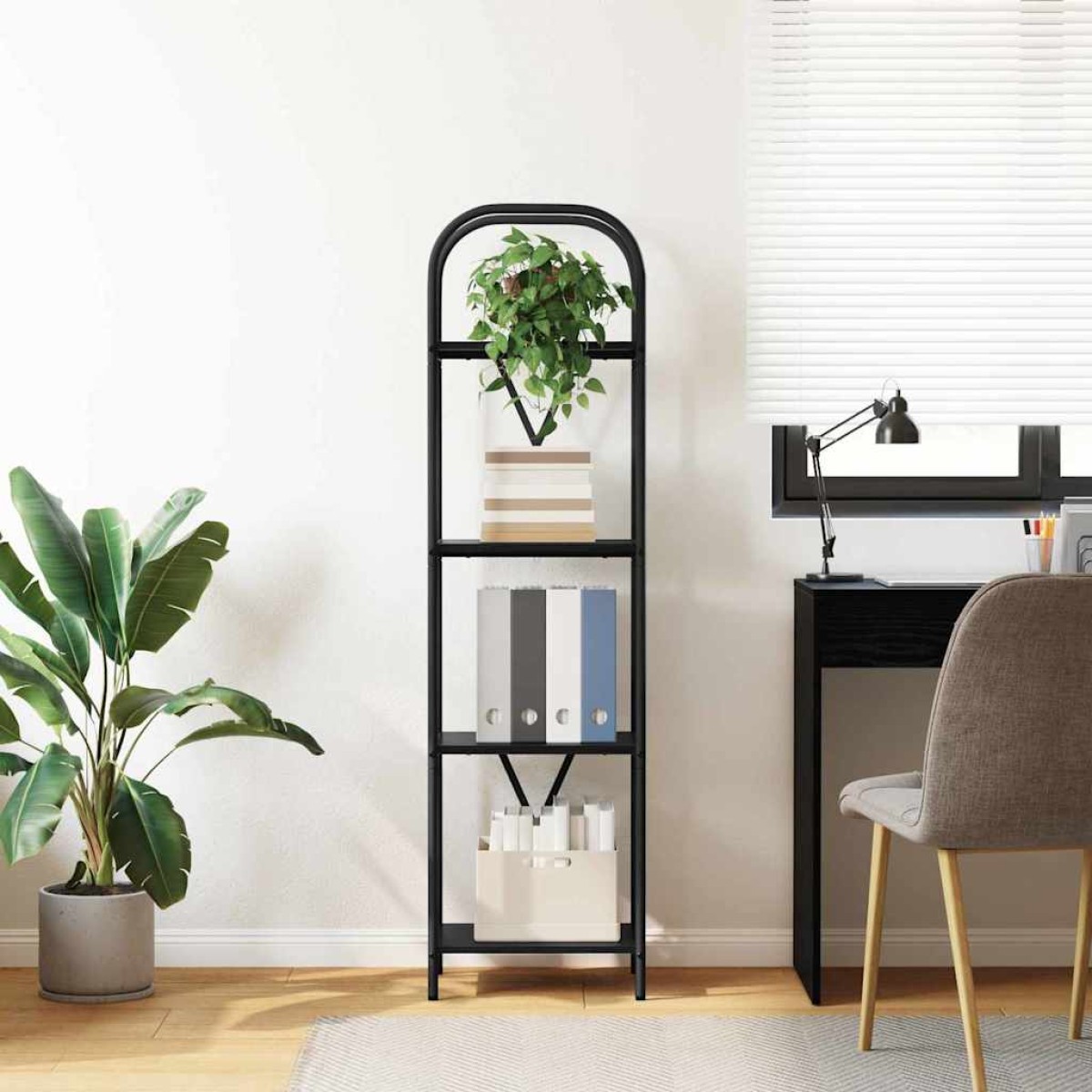 vidaXL Ράφι Βιβλίων 4 επιπέδων 40 x 30 x 146 εκ Επεξεργασμένο ξύλο