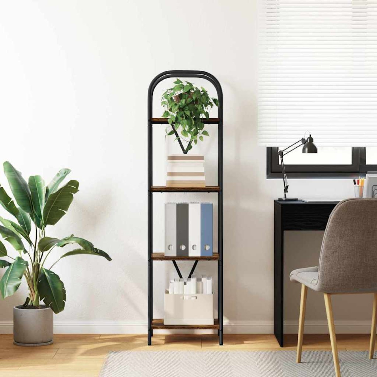 vidaXL Ράφι Βιβλίων 4 επιπέδων 40 x 30 x 146 εκ Επεξεργασμένο ξύλο