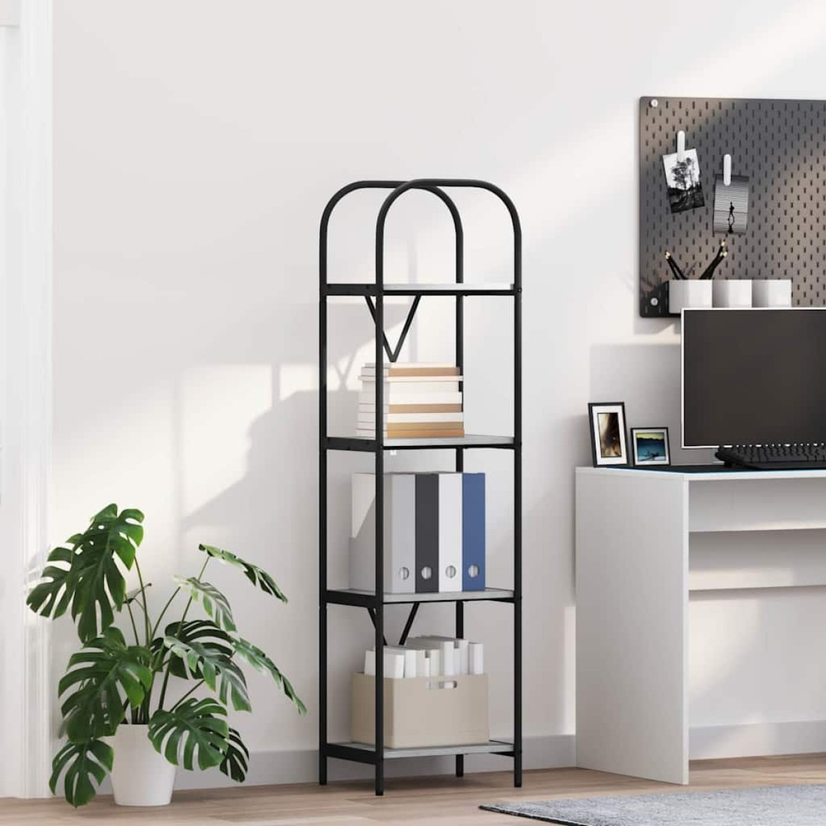 vidaXL Ράφι Βιβλίων 4 επιπέδων 40 x 30 x 146 εκ Επεξεργασμένο ξύλο