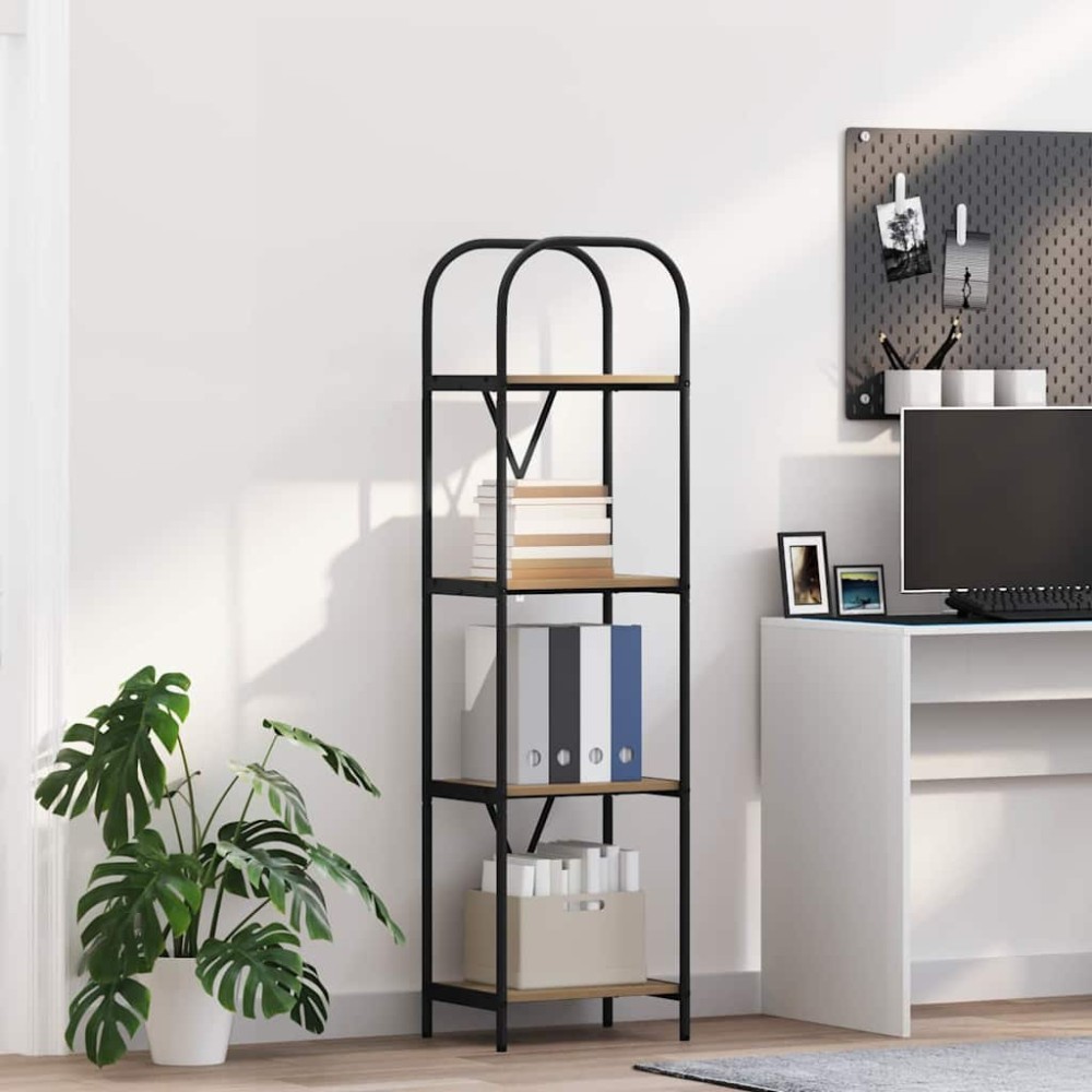 vidaXL Ράφι Βιβλίων 4 επιπέδων 40 x 30 x 146 εκ Επεξεργασμένο ξύλο