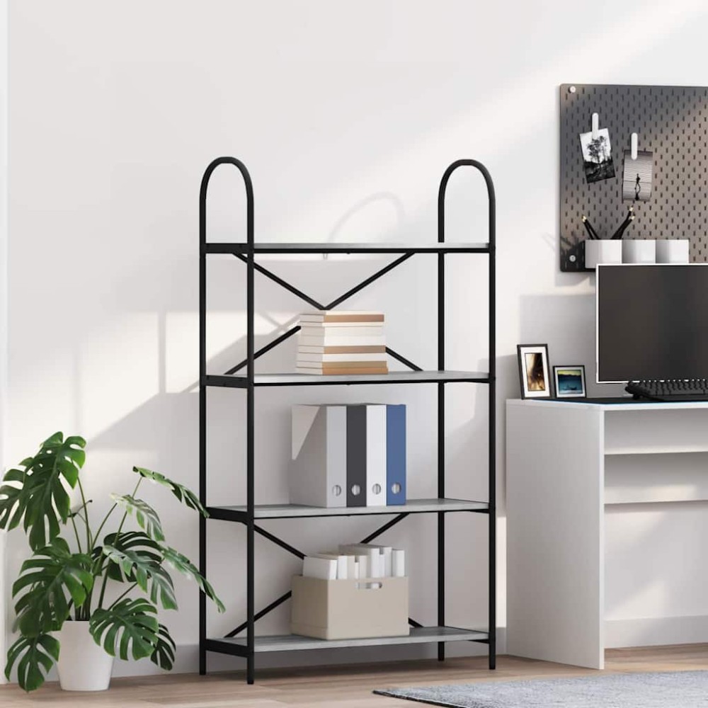 vidaXL Ράφι Βιβλίων 4 επιπέδων 80 x 30 x 146 εκ Επεξεργασμένο ξύλο