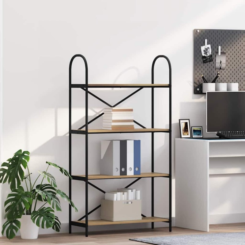 vidaXL Ράφι Βιβλίων 4 επιπέδων 80 x 30 x 146 εκ Επεξεργασμένο ξύλο