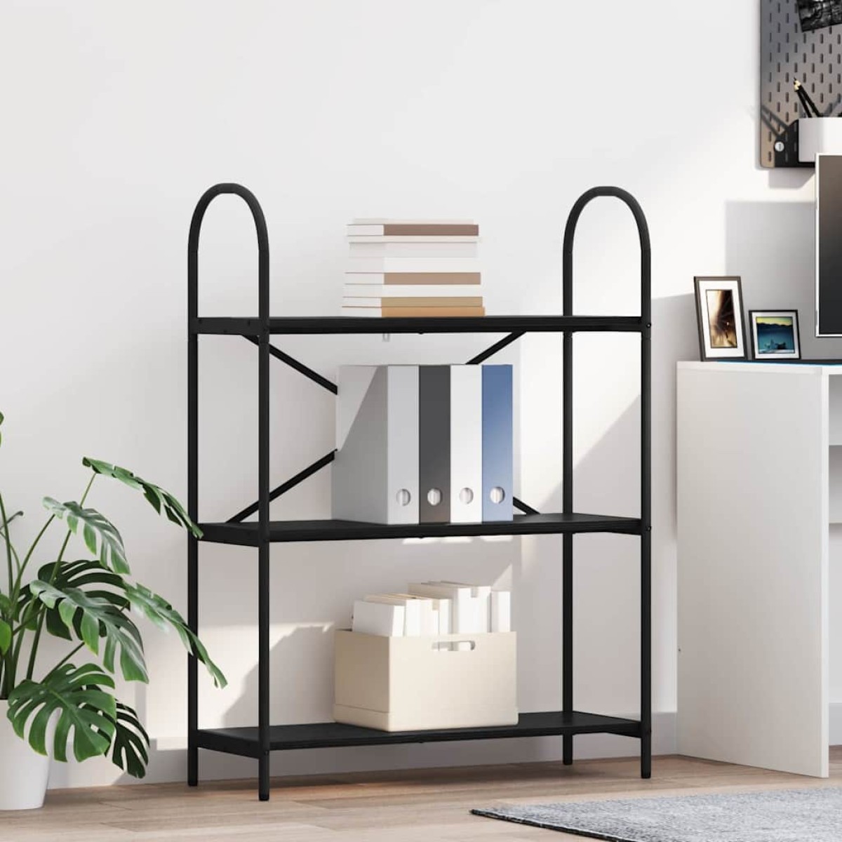 vidaXL Ράφι Βιβλίων 3 επιπέδων 80 x 30 x 109 εκ Επεξεργασμένο ξύλο