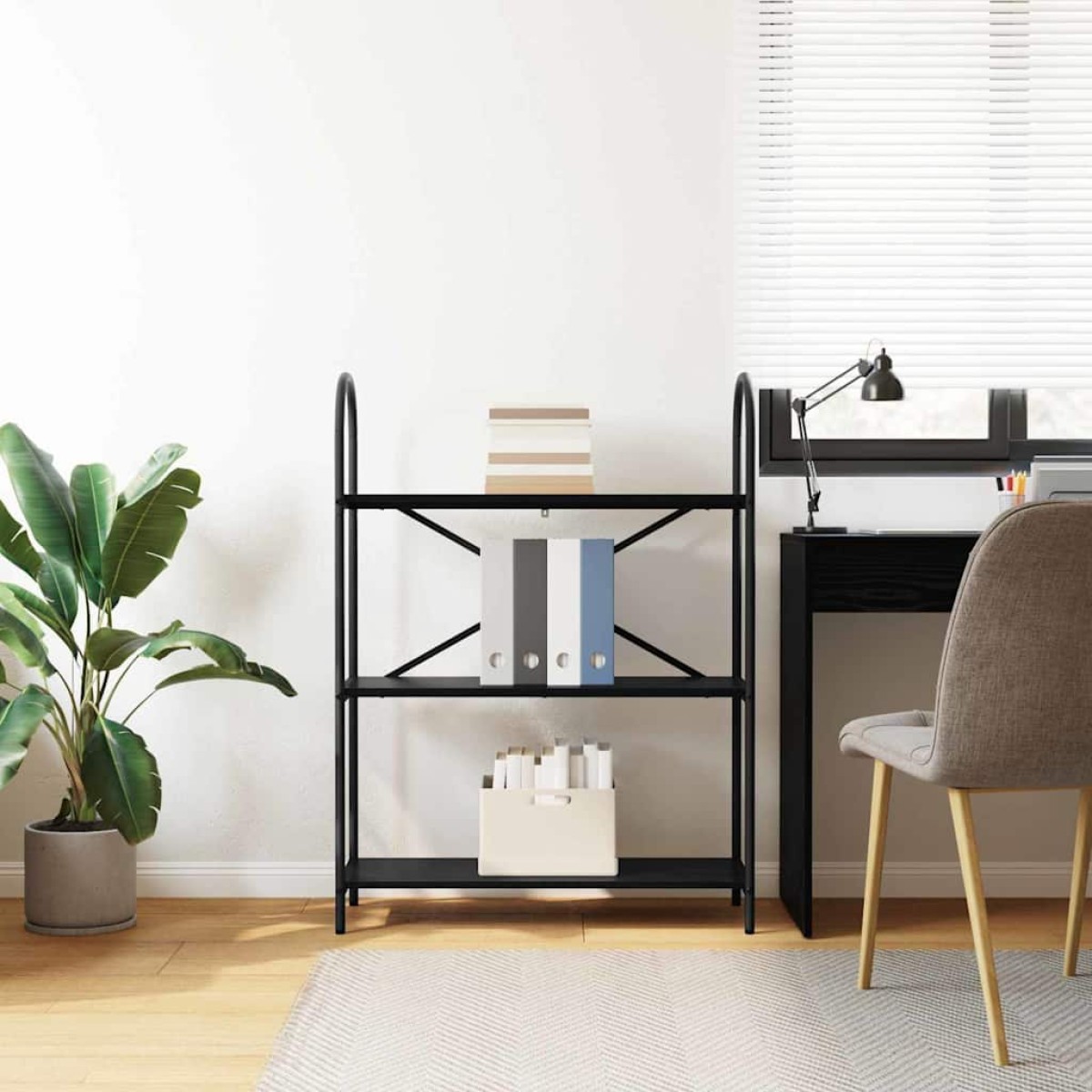 vidaXL Ράφι Βιβλίων 3 επιπέδων 80 x 30 x 109 εκ Επεξεργασμένο ξύλο