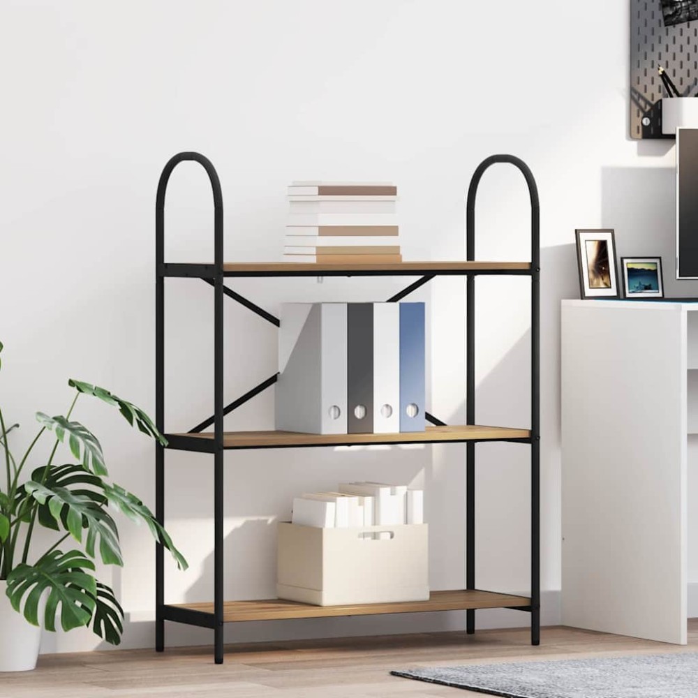 vidaXL Ράφι Βιβλίων 3 επιπέδων 80 x 30 x 109 εκ Επεξεργασμένο ξύλο