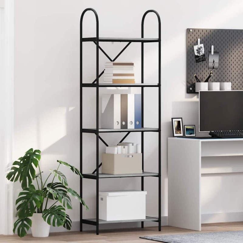 vidaXL Ράφι Βιβλίων 5 επιπέδων 60 x 30 x 183 εκ Επεξεργασμένο ξύλο
