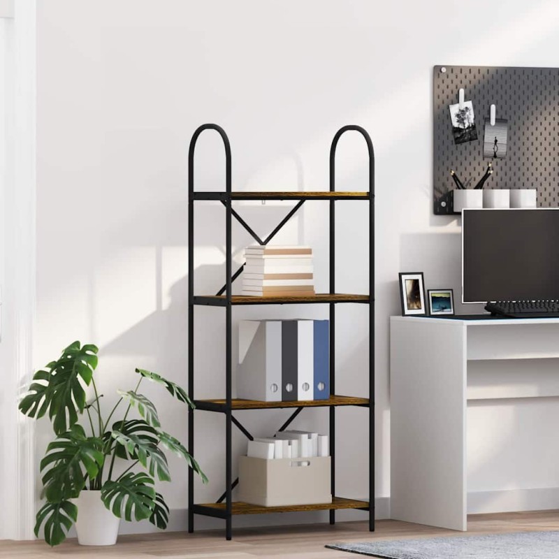 vidaXL Ράφι Βιβλίων 4 επιπέδων 60 x 30 x 146 εκ Επεξεργασμένο ξύλο
