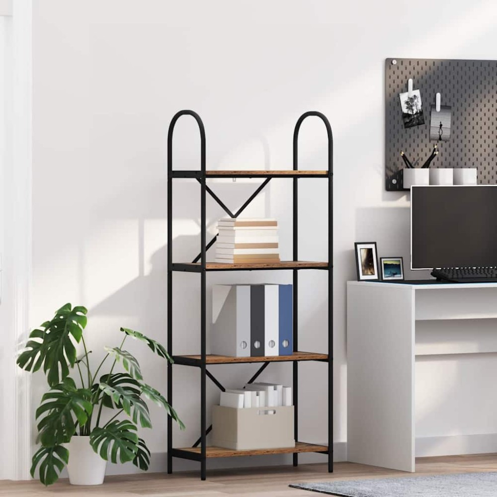 vidaXL Ράφι Βιβλίων 4 επιπέδων 60 x 30 x 146 εκ Επεξεργασμένο ξύλο