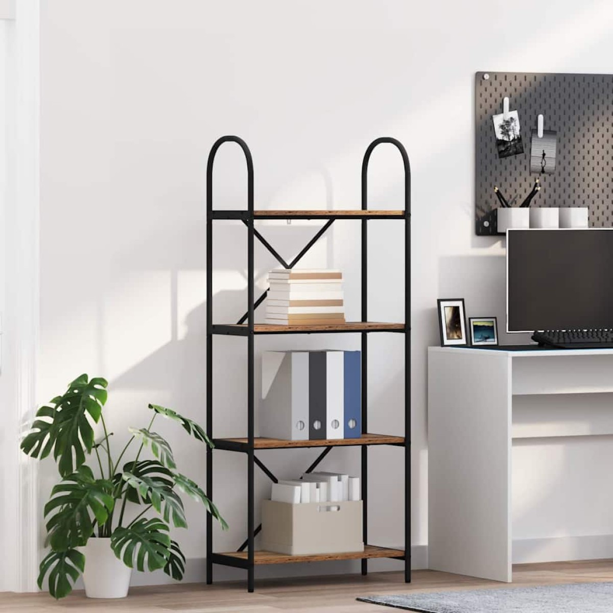 vidaXL Ράφι Βιβλίων 4 επιπέδων 60 x 30 x 146 εκ Επεξεργασμένο ξύλο