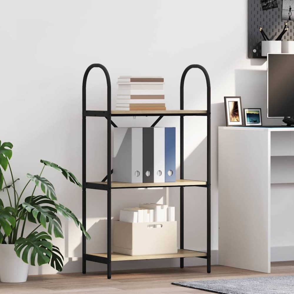 vidaXL Ράφι Βιβλίων 3 επιπέδων 60 x 30 x 109 εκ Επεξεργασμένο ξύλο