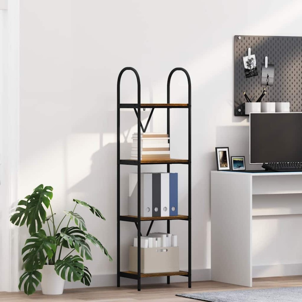 vidaXL Ράφι Βιβλίων 4 επιπέδων 40 x 30 x 146 εκ Επεξεργασμένο ξύλο
