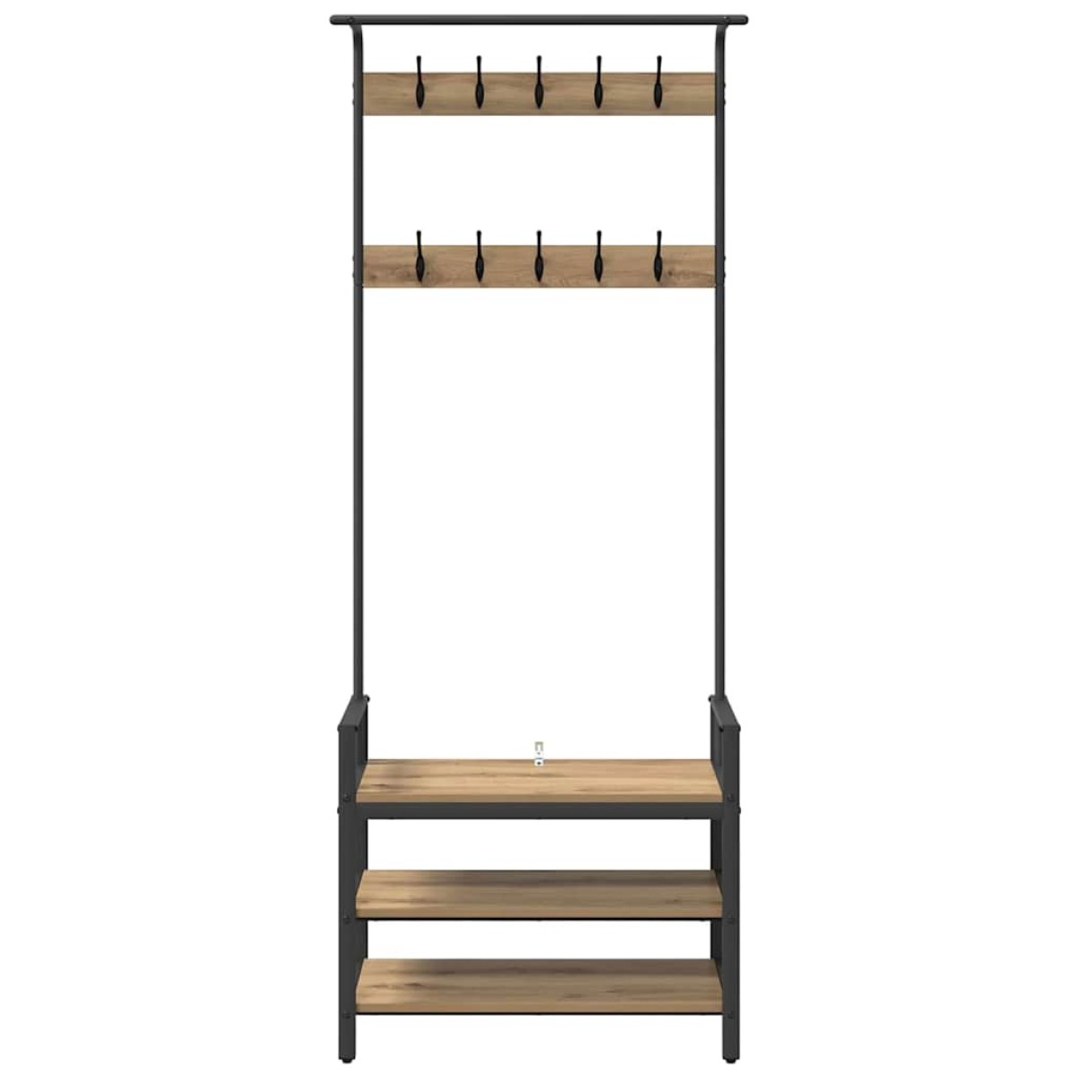vidaXL Κρεμάστρα Artisan Δρυς 75 x 34 x 184 εκ Επεξεργασμένο ξύλο