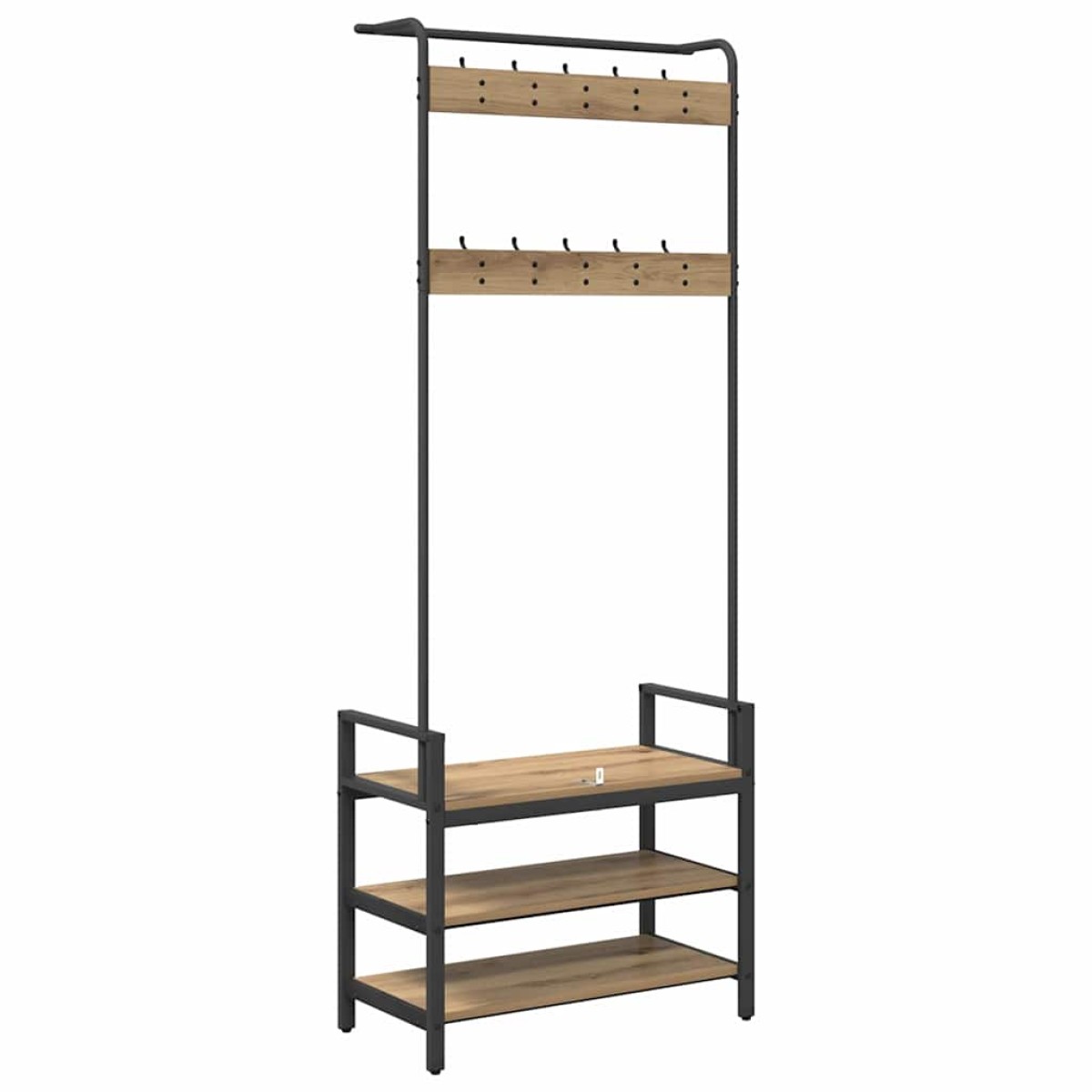 vidaXL Κρεμάστρα Artisan Δρυς 75 x 34 x 184 εκ Επεξεργασμένο ξύλο