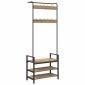 vidaXL Κρεμάστρα Artisan Δρυς 75 x 34 x 184 εκ Επεξεργασμένο ξύλο