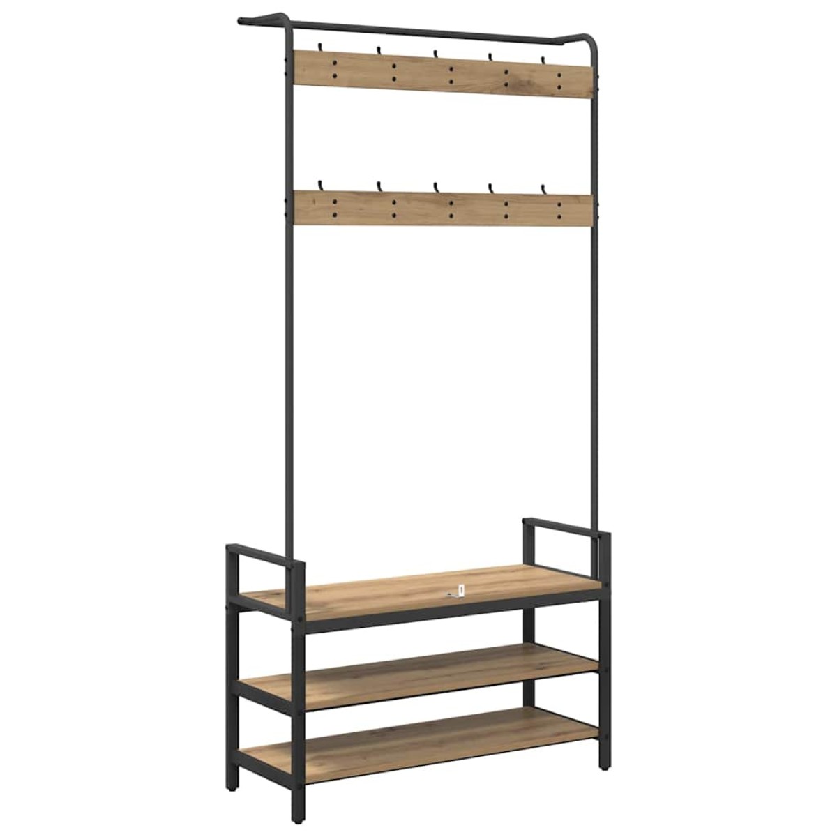 vidaXL Κρεμάστρα Artisan Δρυς 95 x 34 x 184 εκ Επεξεργασμένο ξύλο