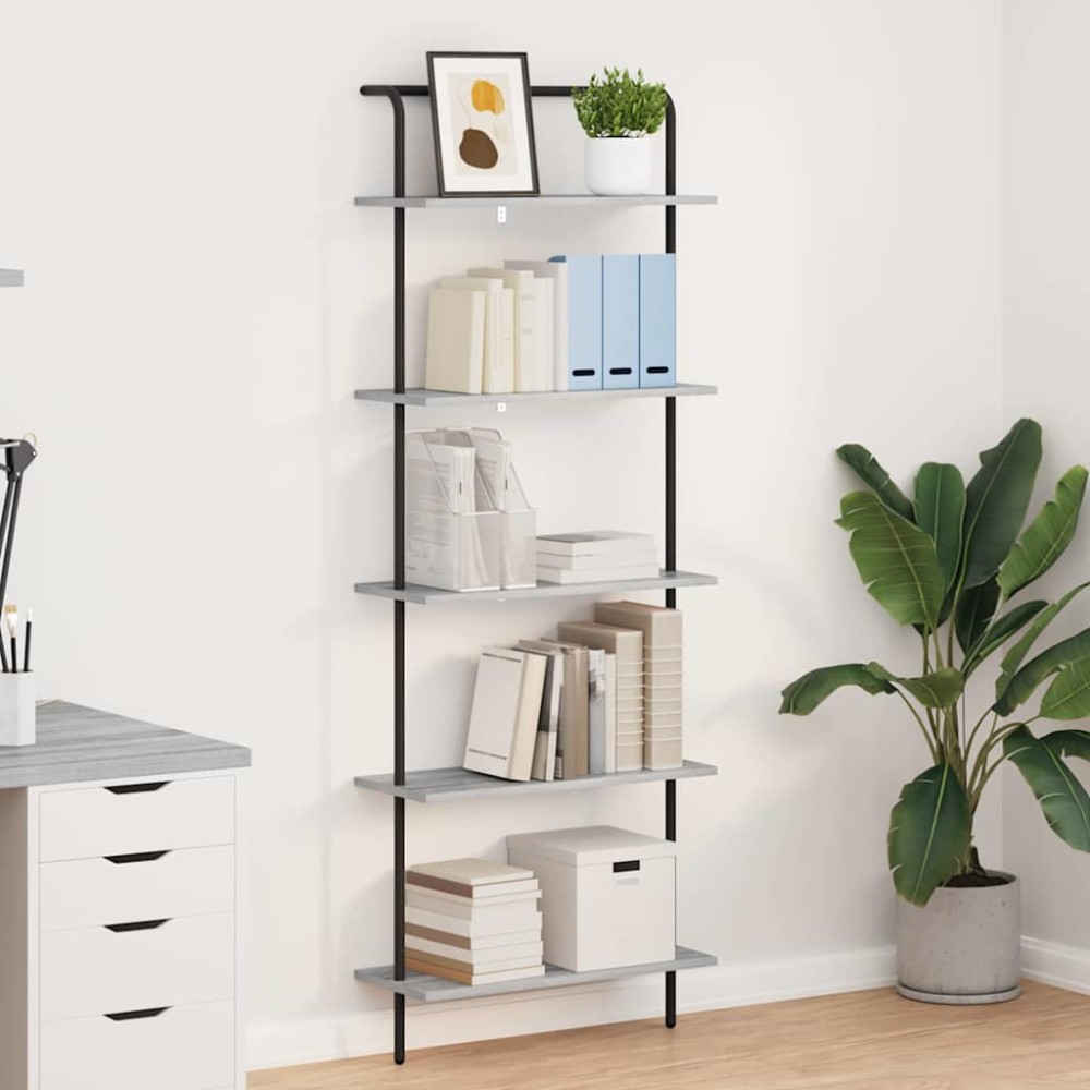 vidaXL Ράφι Βιβλίων 5 επιπέδων 60 x 24 x 168 εκ. Επεξεργασμένο ξύλο