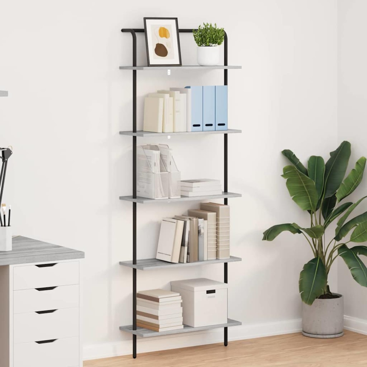 vidaXL Ράφι Βιβλίων 5 επιπέδων 60 x 24 x 168 εκ. Επεξεργασμένο ξύλο