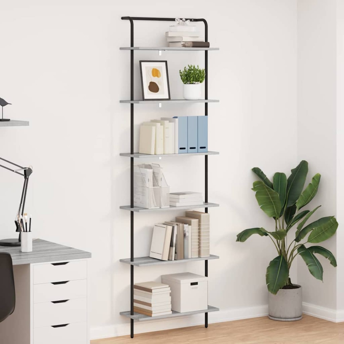 vidaXL Ράφι Βιβλίων 6 επιπέδων 60 x 24 x 203 εκ Επεξεργασμένο ξύλο