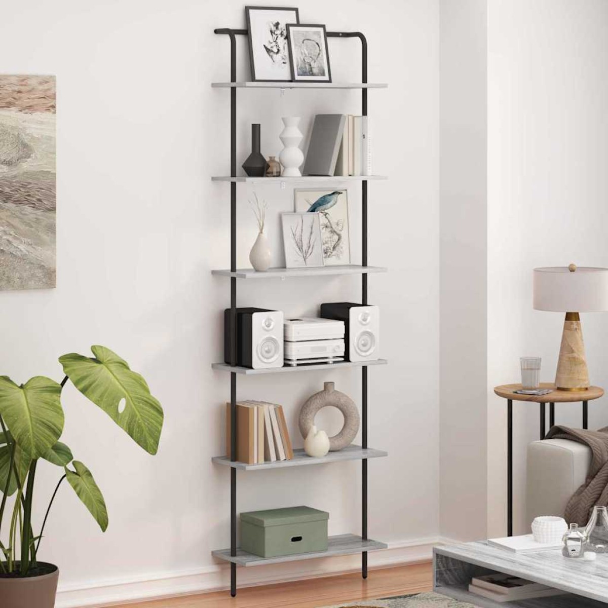 vidaXL Ράφι Βιβλίων 6 επιπέδων 60 x 24 x 203 εκ Επεξεργασμένο ξύλο