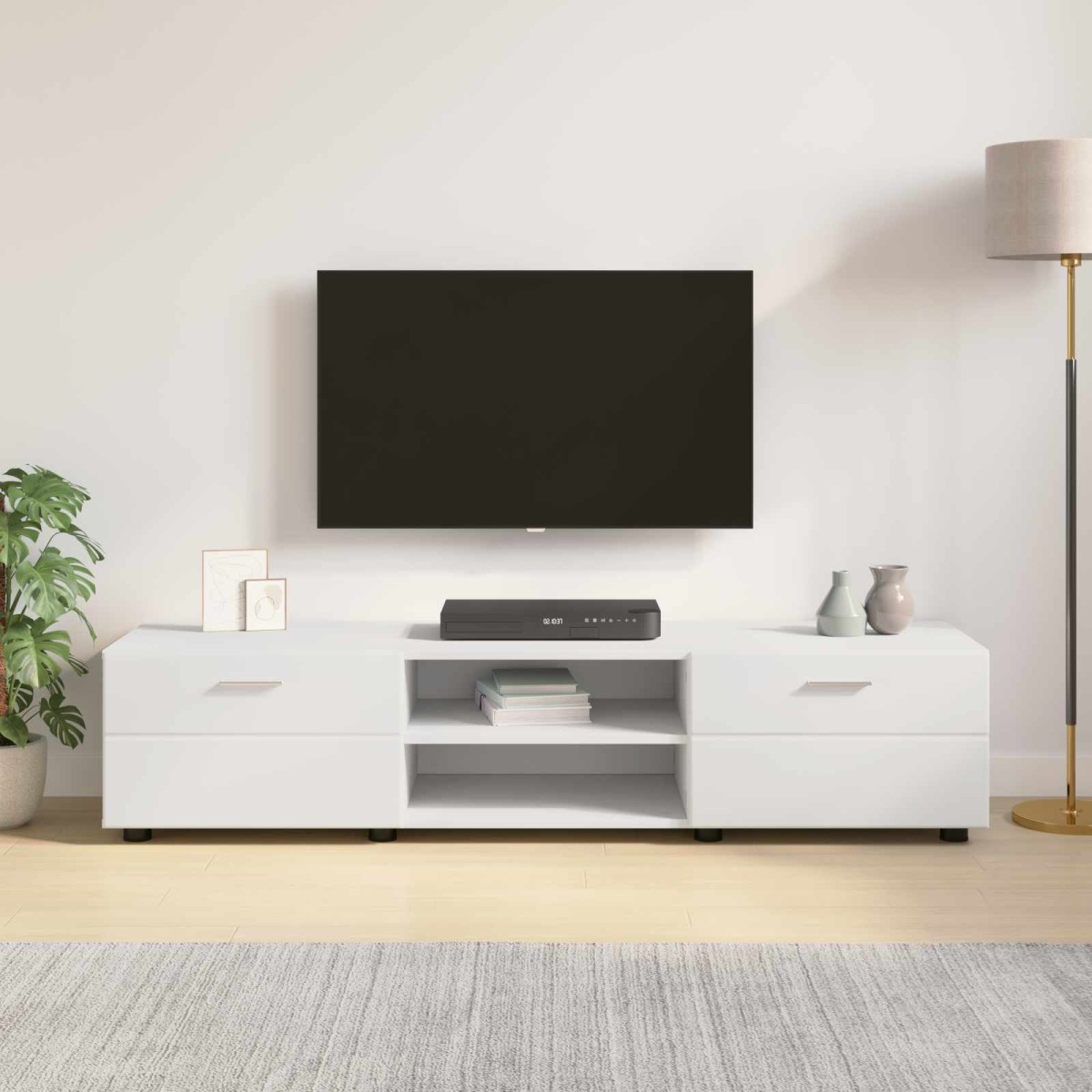 vidaXL Ξύλινο Ντουλάπι 150 x 39 x 30 εκ Λευκό Επεξεργασμένο Ξύλο