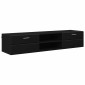vidaXL Ξύλινο Ντουλάπι 150 x 39 x 30 εκ Μαύρο Επεξεργασμένο Ξύλο