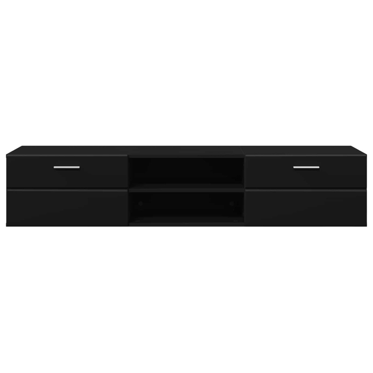 vidaXL Ξύλινο Ντουλάπι 150 x 39 x 30 εκ Μαύρο Επεξεργασμένο Ξύλο