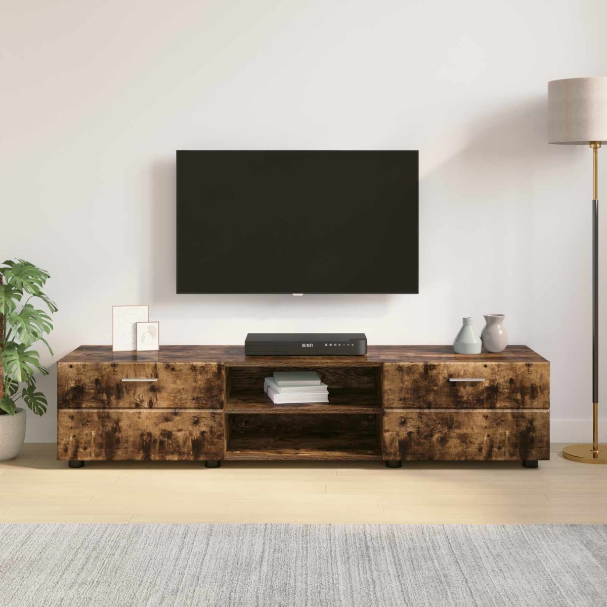 vidaXL Ξύλινο Ντουλάπι 150 x 39 x 30 εκ Καπνιστό Δρύς