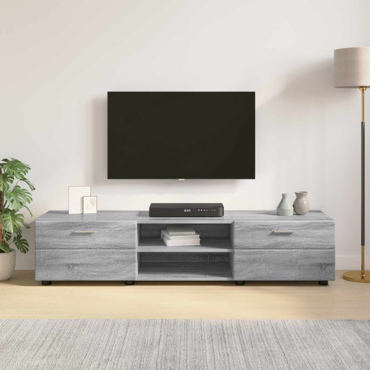 vidaXL Ξύλινο Ντουλάπι 150 x 39 x 30 εκ Γκρίζο Σονομα