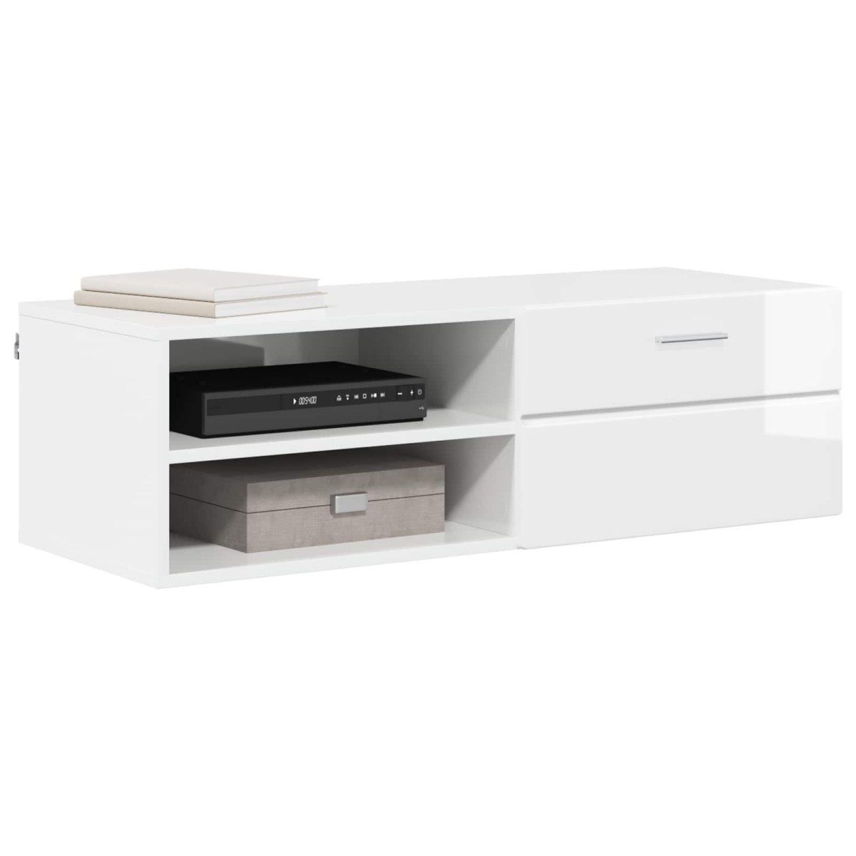 vidaXL Ξύλινο Ντουλάπι 100,5 x 39 x 30 εκ Υψηλής γυαλάδας λευκό